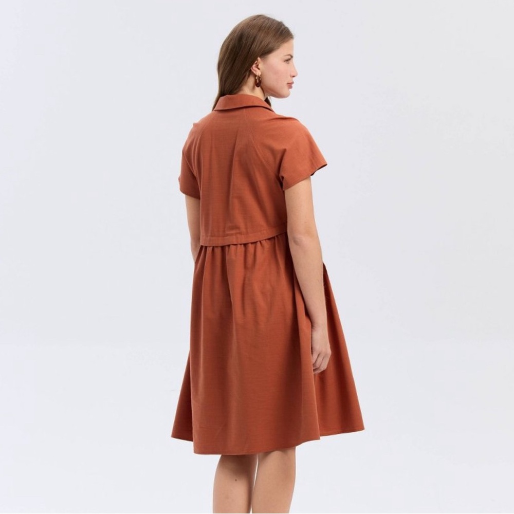 NWT Short Sleeve Button-Down Mini Shirtdress Univ… - image 2